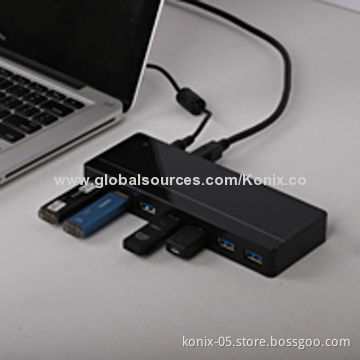 High-speed USB 3.0 driver, 7 ports, with external power adapter
